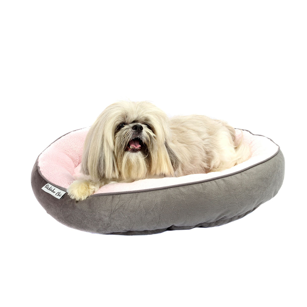 Cama Viena Bichinho Chic Rosa para Cães e Gatos