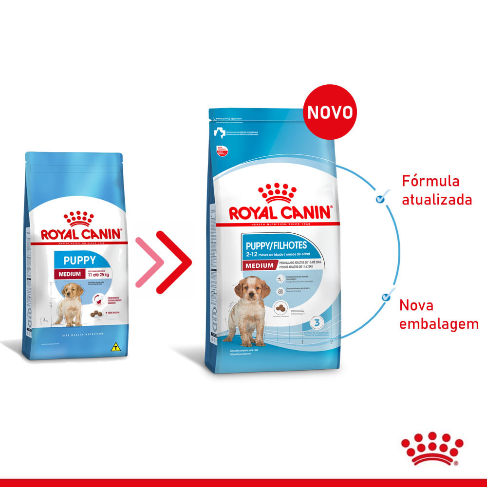 Ração Royal Canin Medium Puppy para Cães Filhotes de Porte Médio