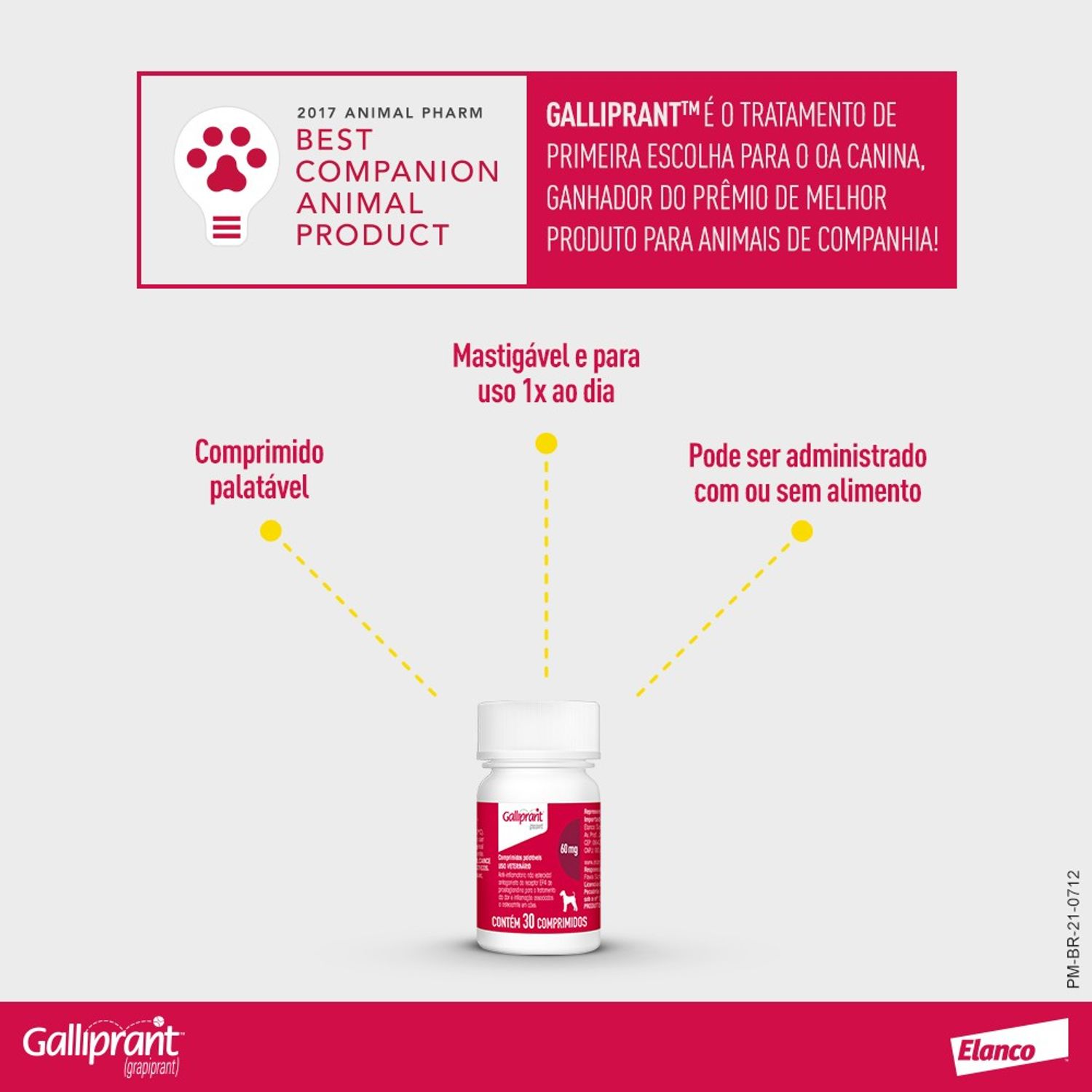 Galliprant 100mg Anti-inflamatório para Cachorro características