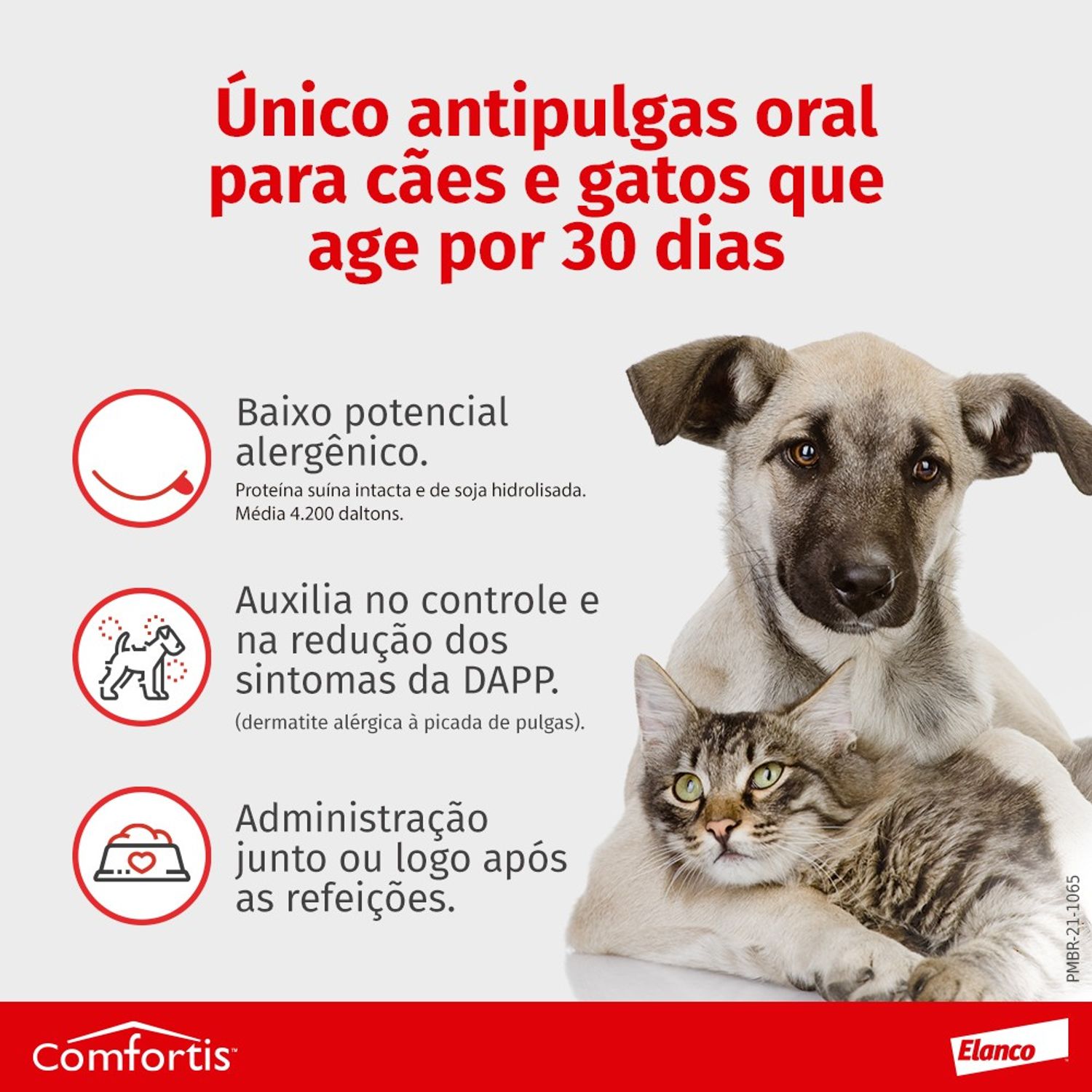 Antipulgas Comfortis 560 mg - Cães de 9 a 18Kg e Gatos de 5,4 a 11Kg Banner Antipulgas Oral para Cães e Gatos