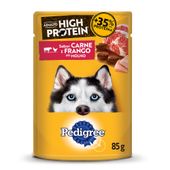 Ração Úmida Pedigree Sachê High Protein Cães Adultos Carne e Frango