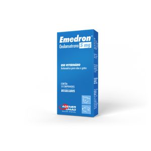 Emedron 5mg Antiemético para Cães e Gatos - 10 comprimidos