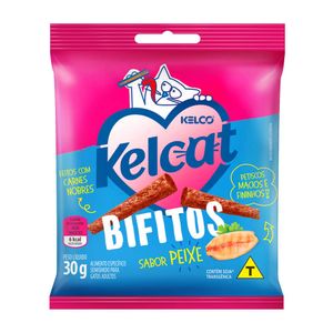 Petisco Kelcat Snack Bifitos Peixe - 30 g