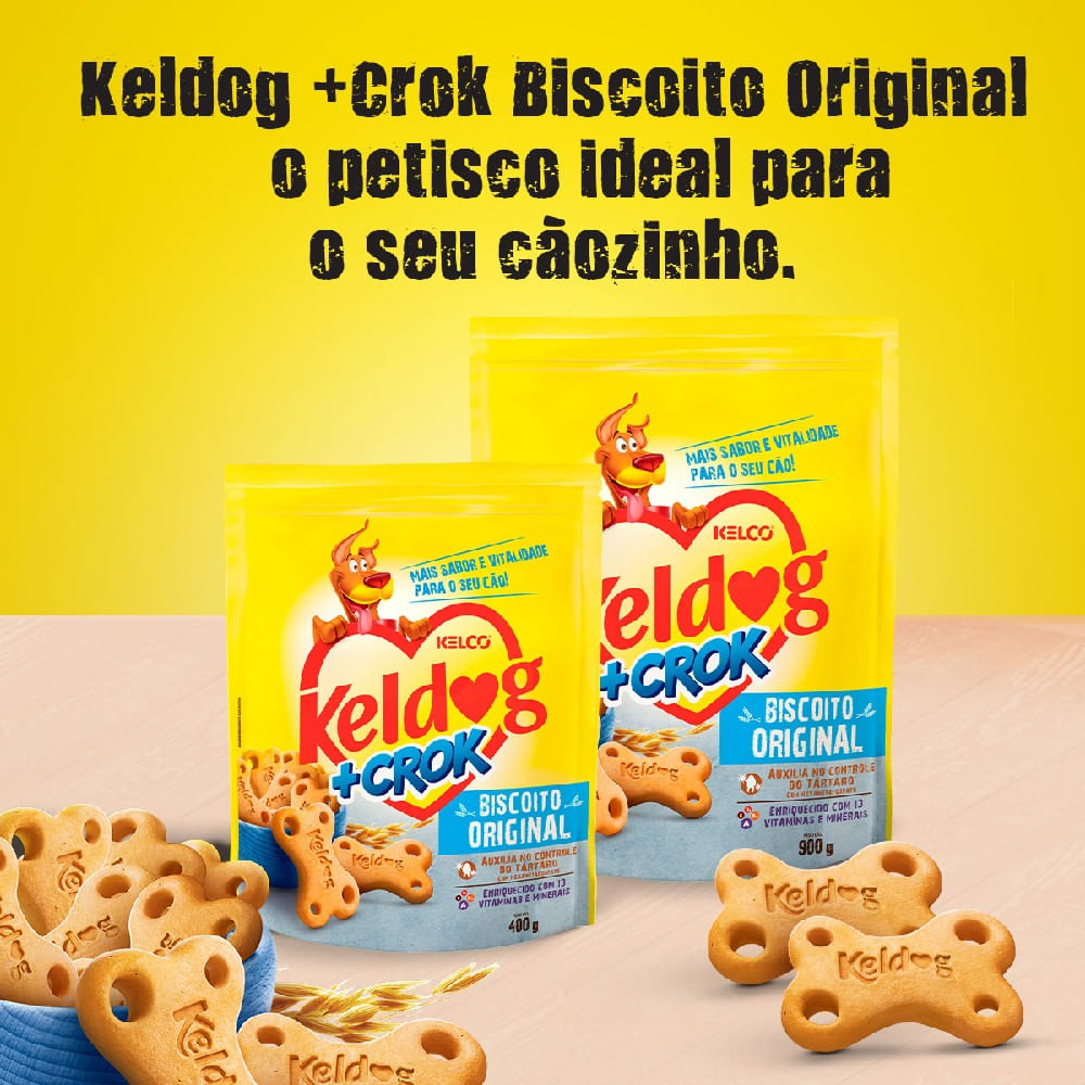 Biscoito Keldog +Crock Original Kelco