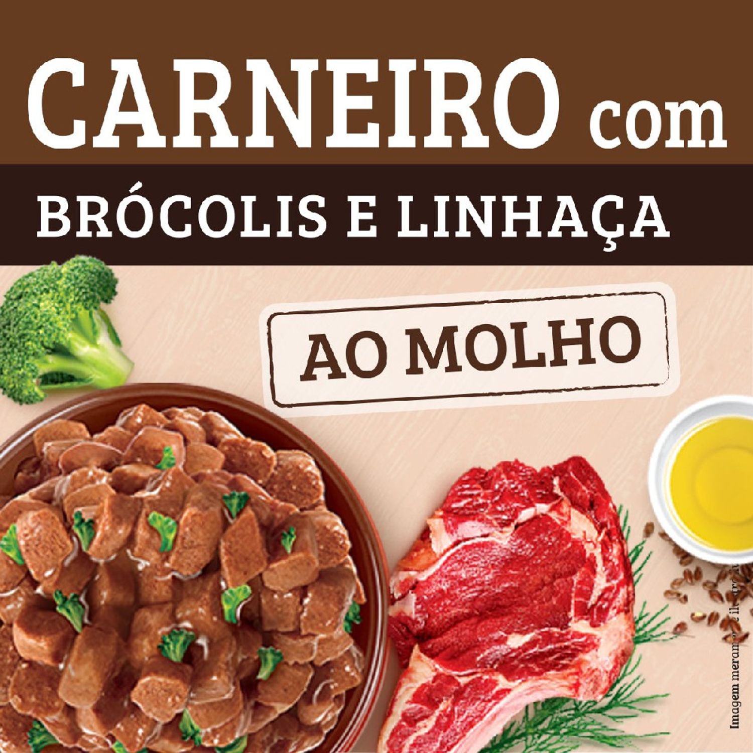 Ração Úmida Keldog Carneiro Brócolis e Linhaça sem embalagem