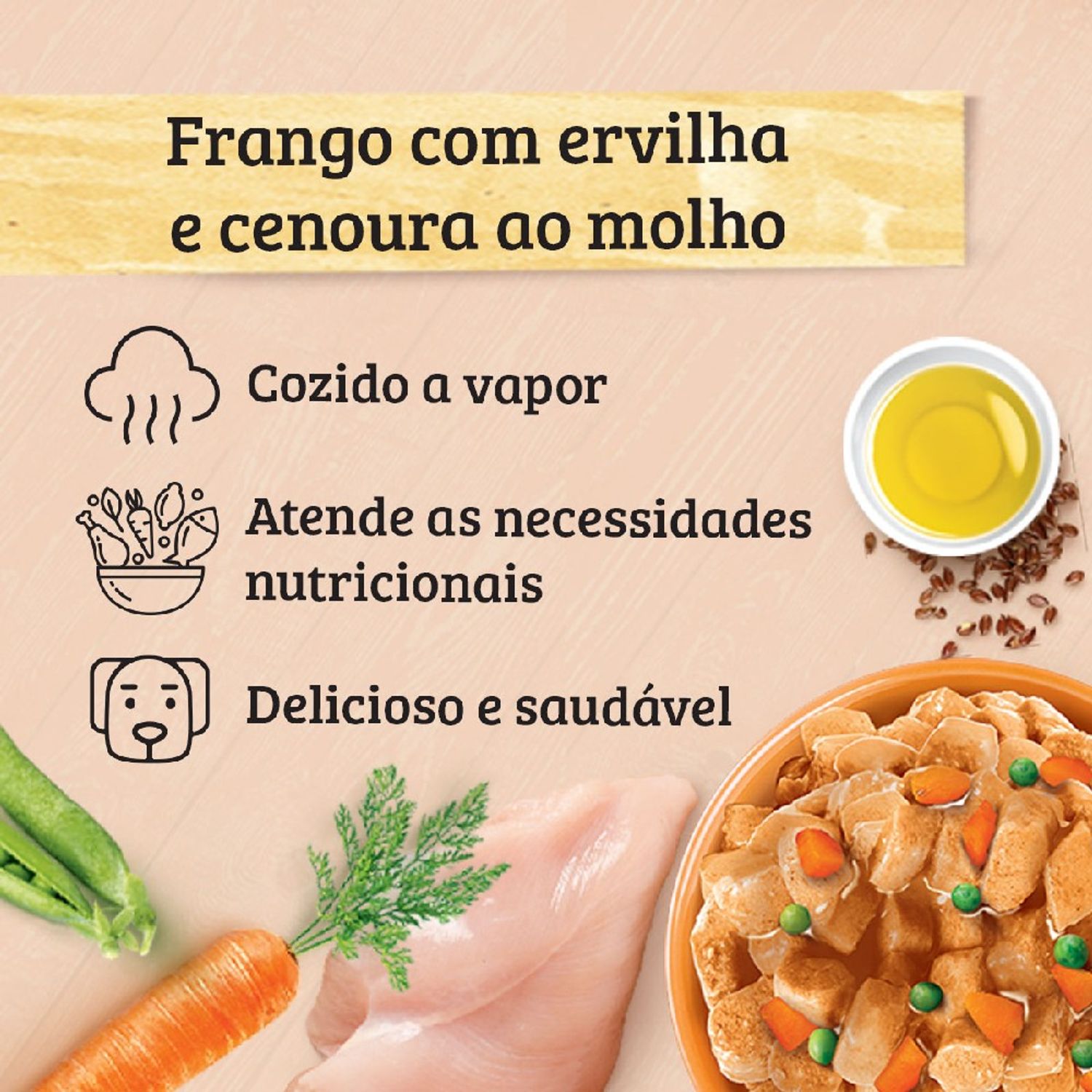 Ração Úmida Keldog Frango Com Ervilha e Cenoura benefícios
