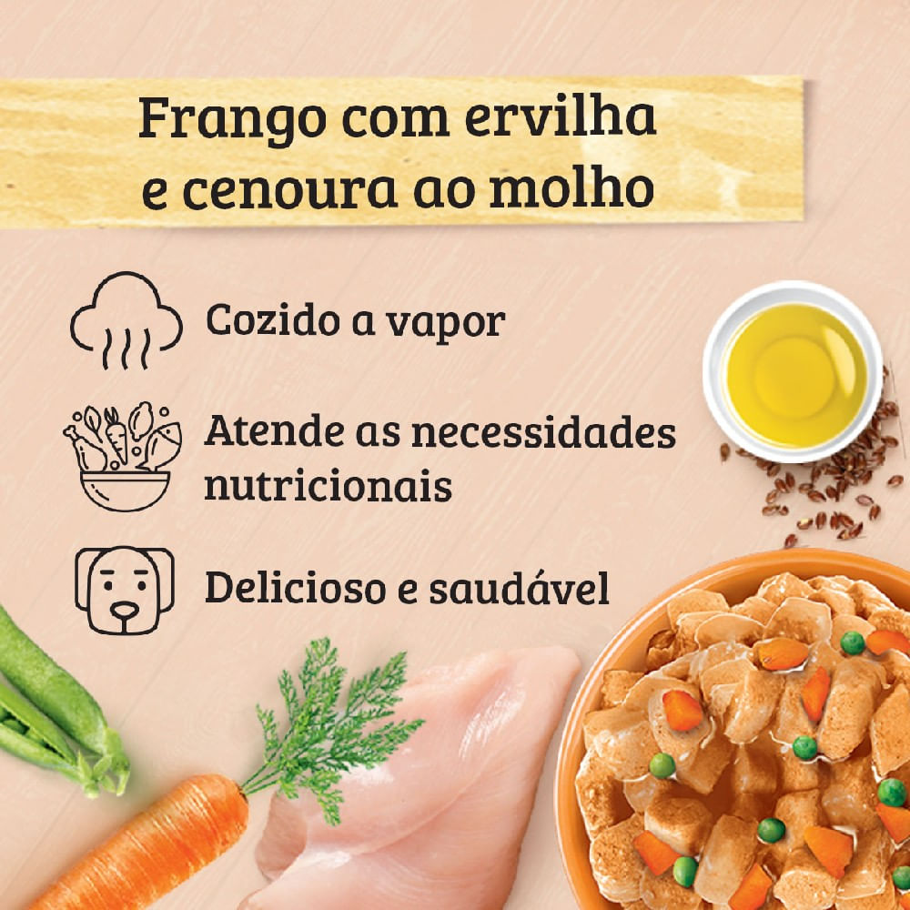 Ração Úmida Keldog Frango, Ervilha e Cenoura