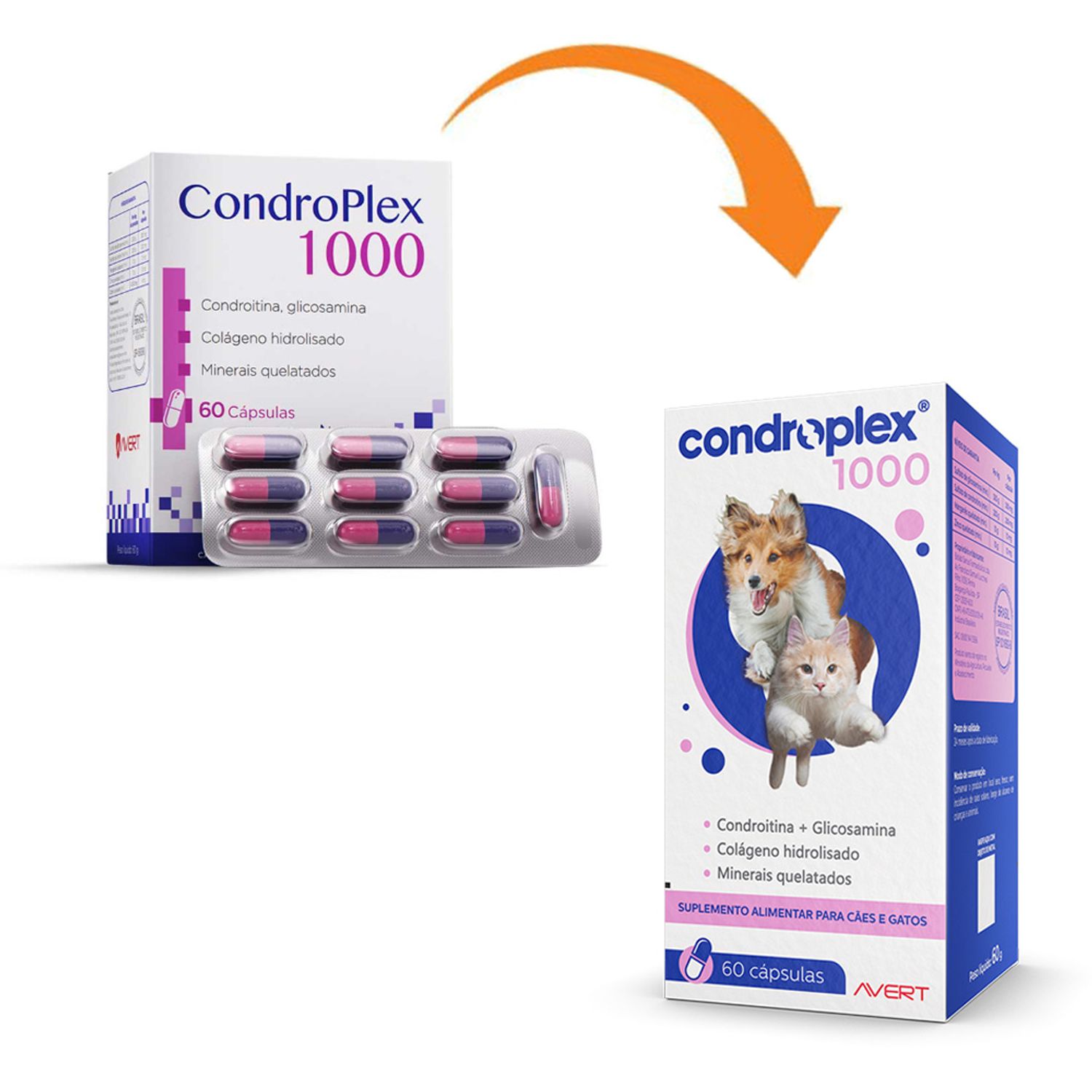 Condroplex 1000 Cápsulas para Cães e Gatos de/para