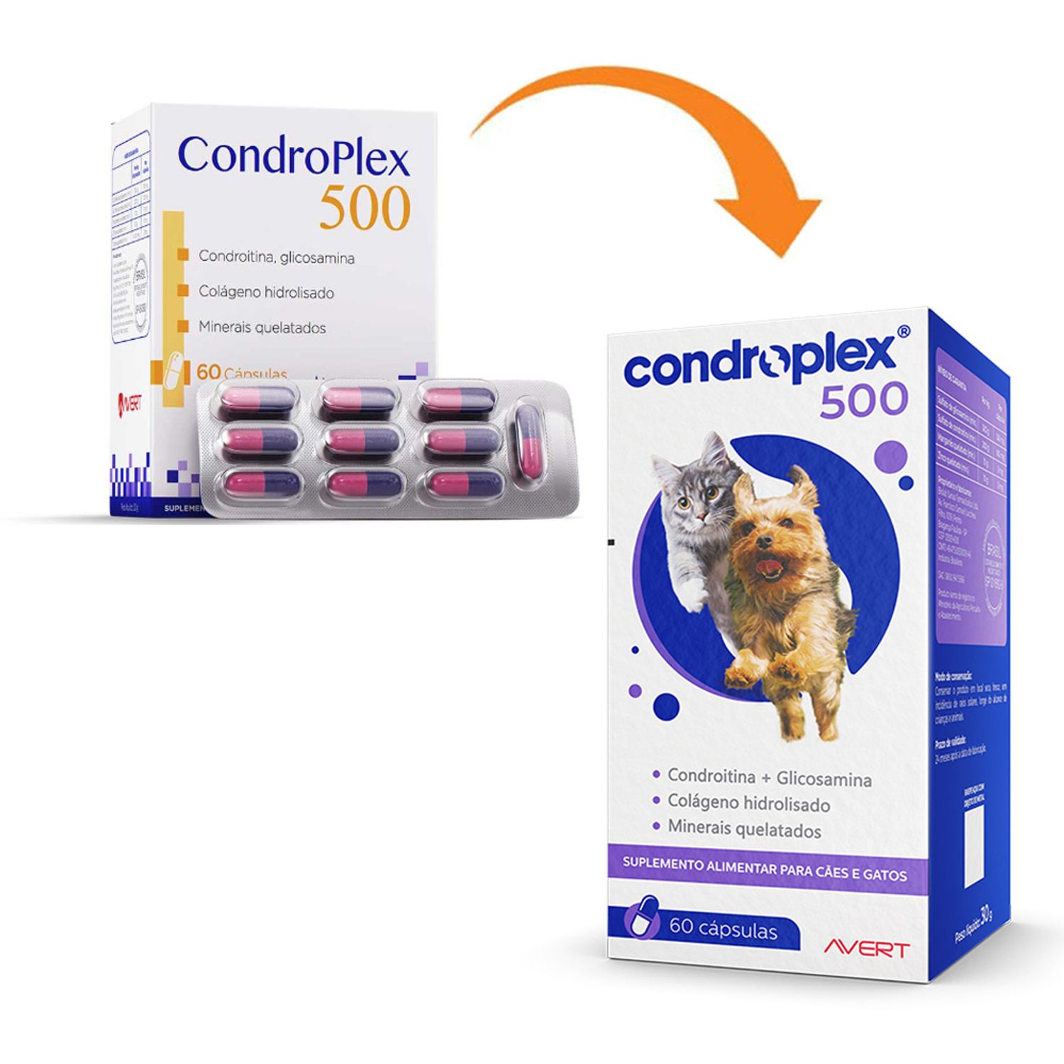 Condroplex-500-Capsulas-para-Caes-e-Gatos-Nova-Embalagem
