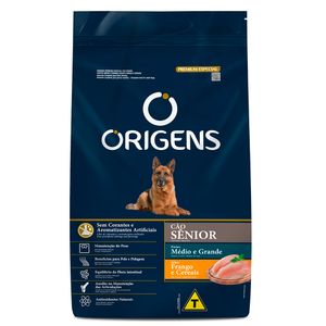 Ração Origens Cães Sênior Médio e Grande Frango e Cereais - 15 kg