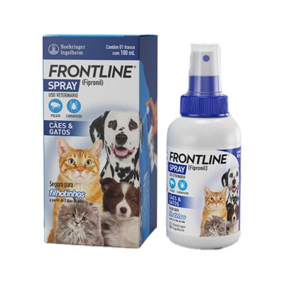 Frontline Spray 250 mL para Cães e Gatos - Antipulgas e Carrapatos