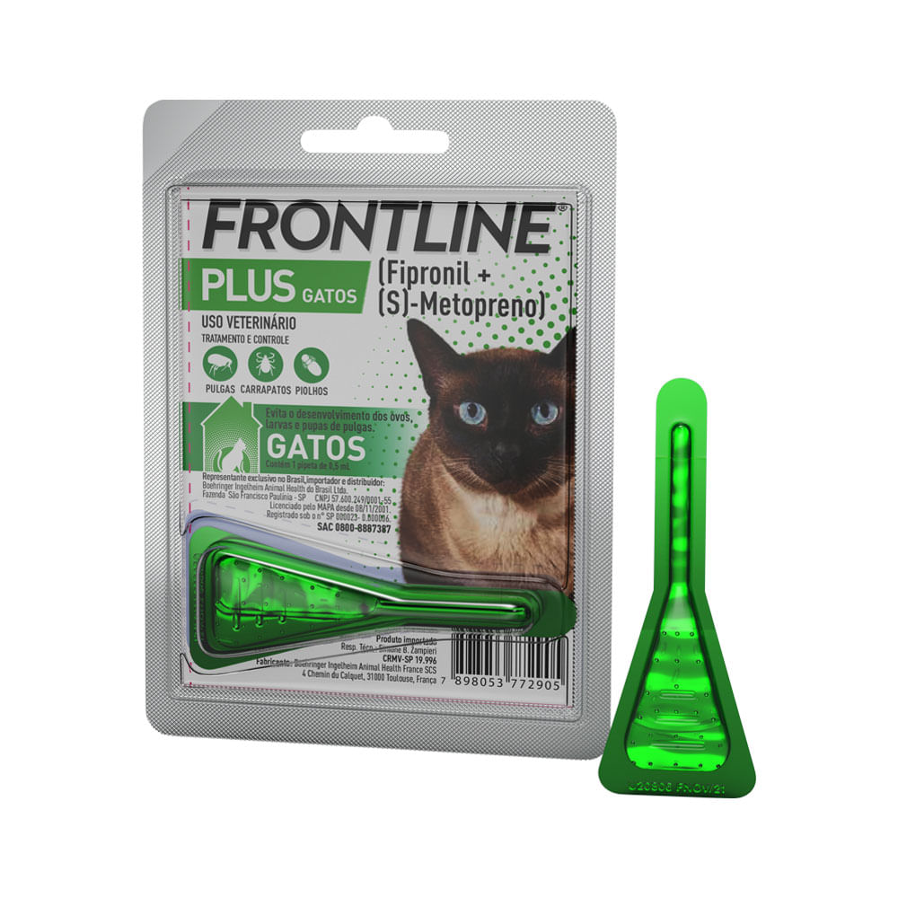 Antipulgas e Carrapatos Frontline Plus para Gatos