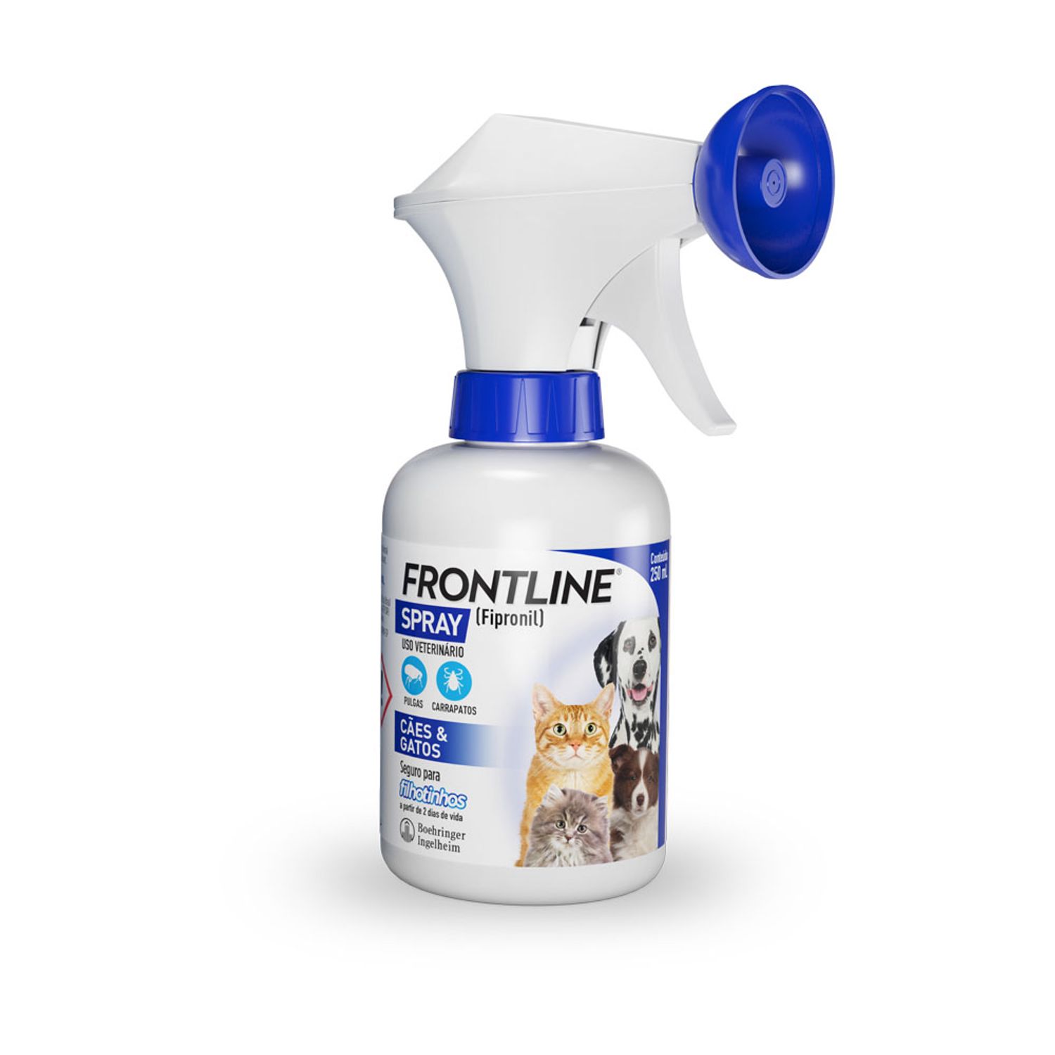 Antipulgas e Carrapatos Frontline Spray Cães e Gatos 250g sem embalagem