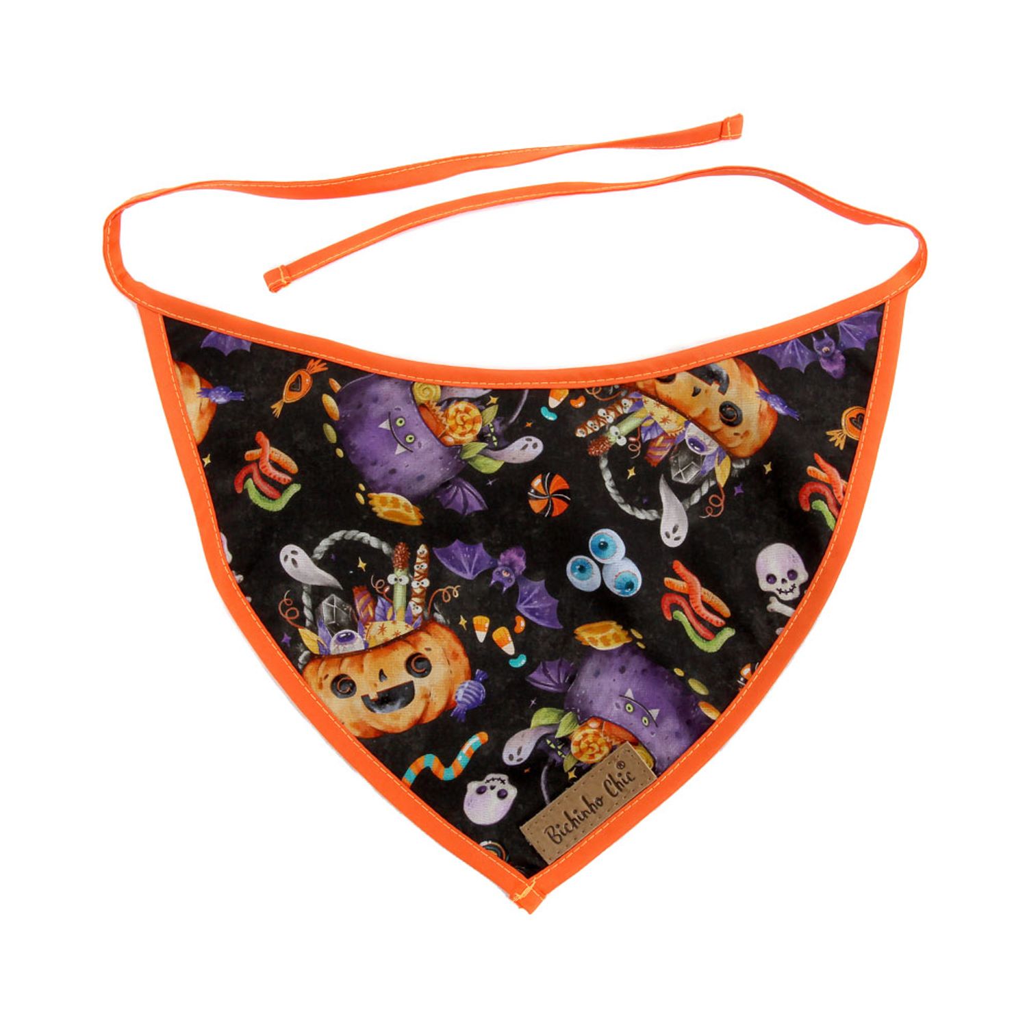 Bandana Halloween Bichinho Chic Laranja média