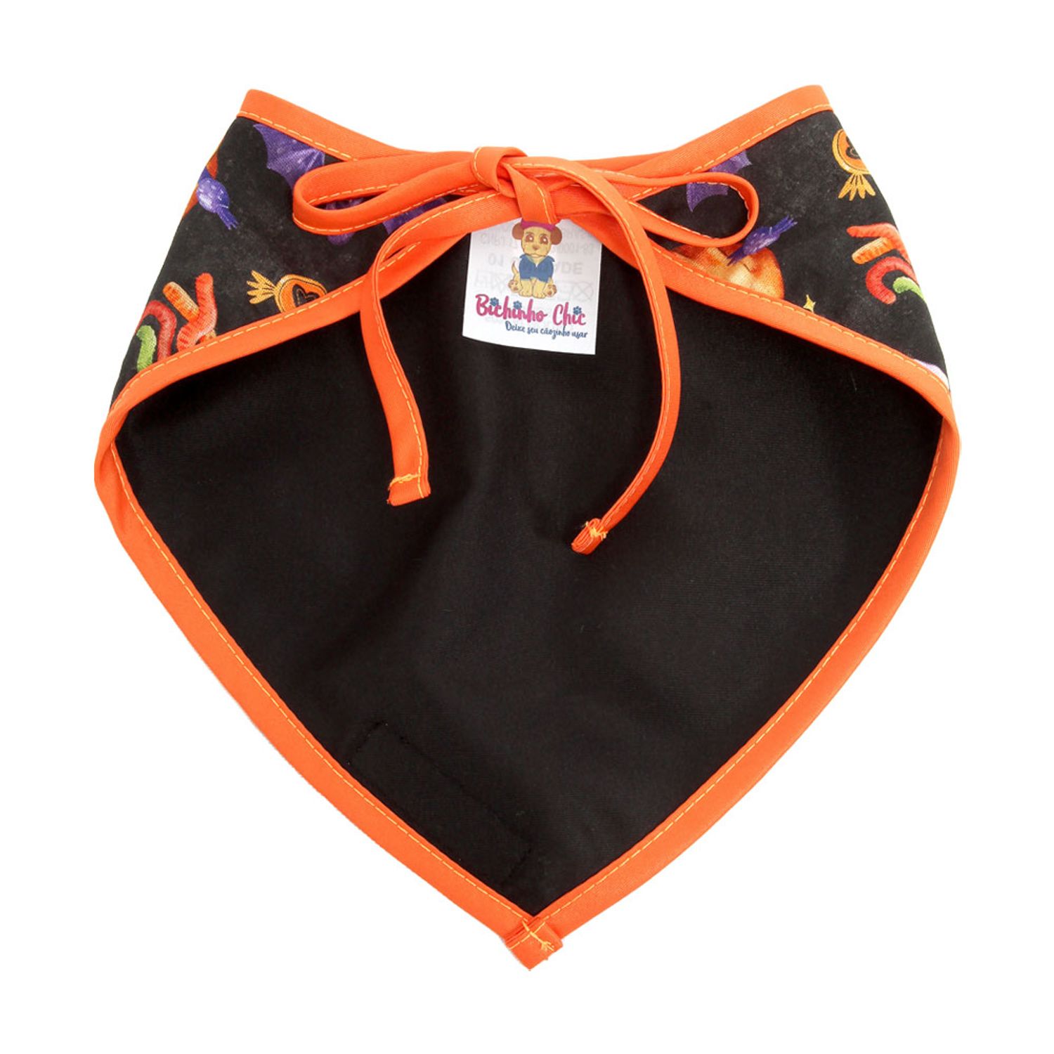 Bandana Halloween Bichinho Chic Laranja média laço
