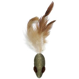 Brinquedo de Catnip Jambo Rato Solid Com Pena – Único