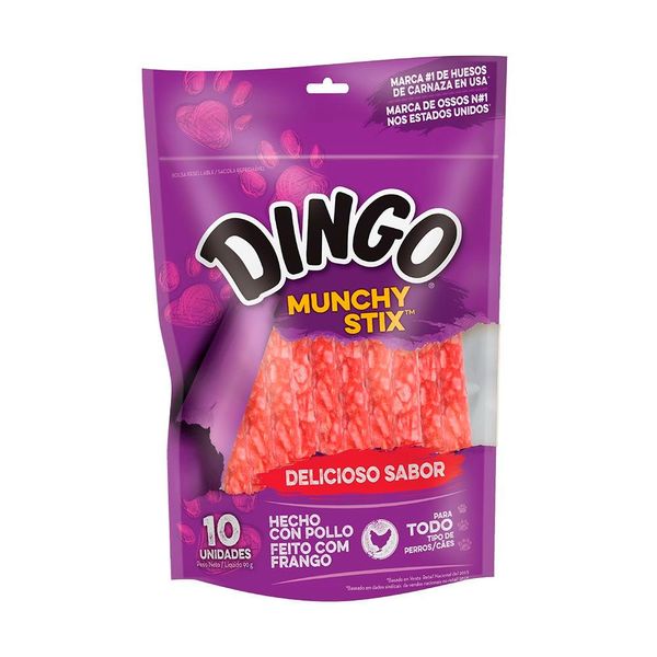 Petisco Dingo Munchy Stix para Cães 87 g