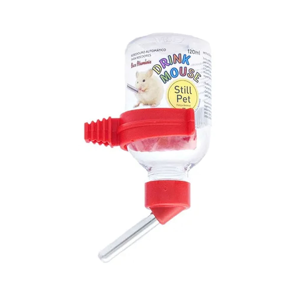 Bebedouro Plástico Drink Mouse Tudo Pet Vermelho