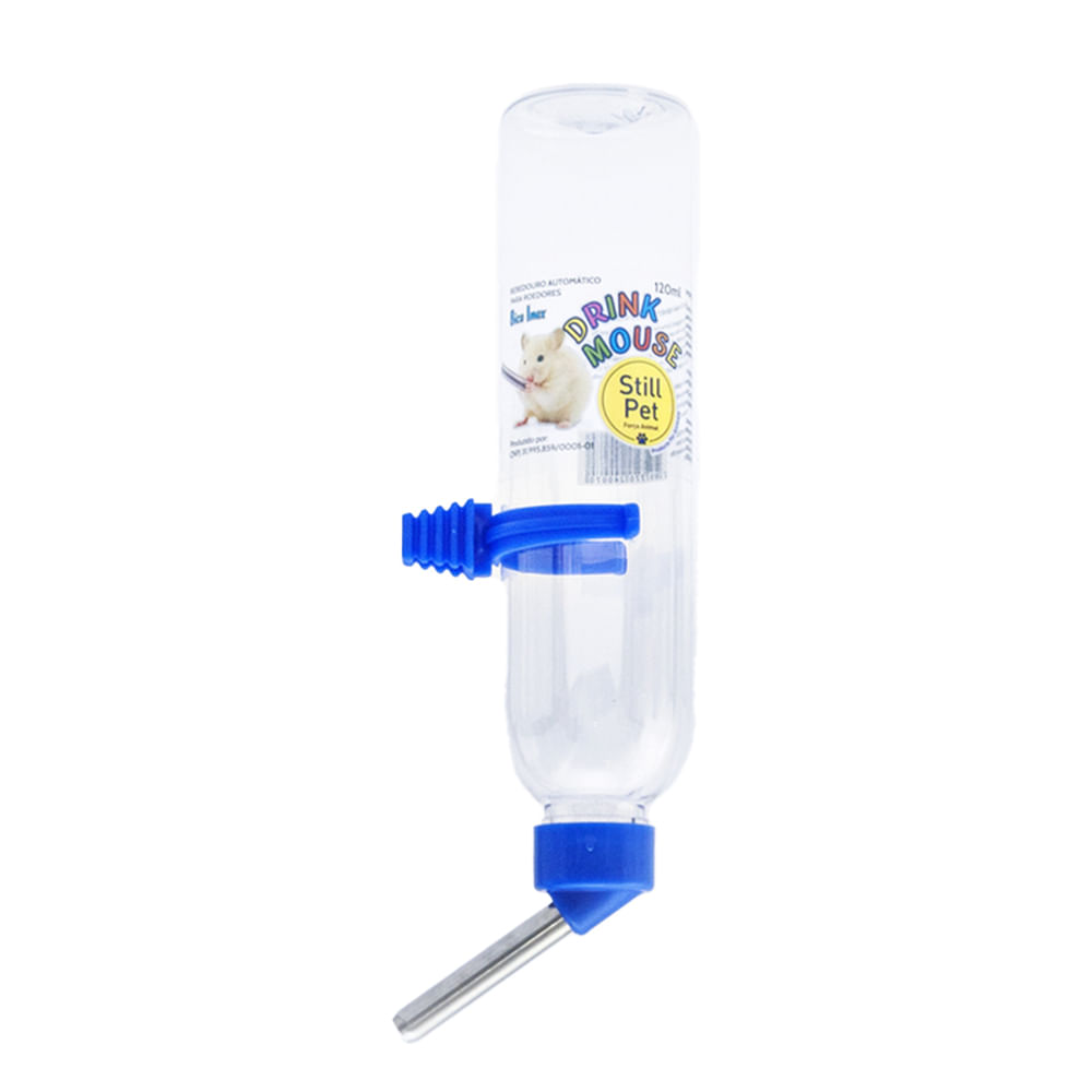 Bebedouro Plástico Drink Mouse Tudo Pet Azul