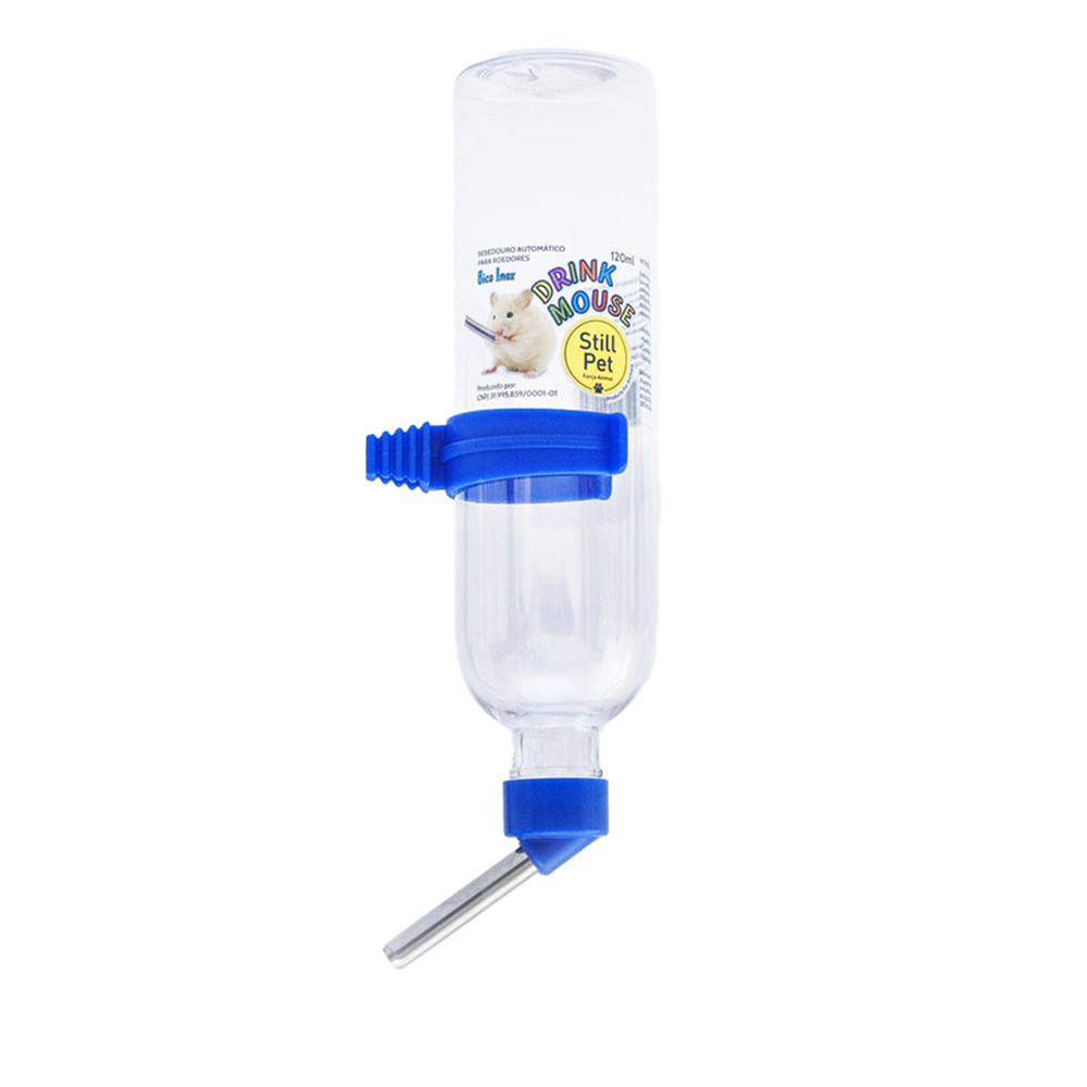 Bebedouro Plástico Drink Mouse Tudo Pet Azul