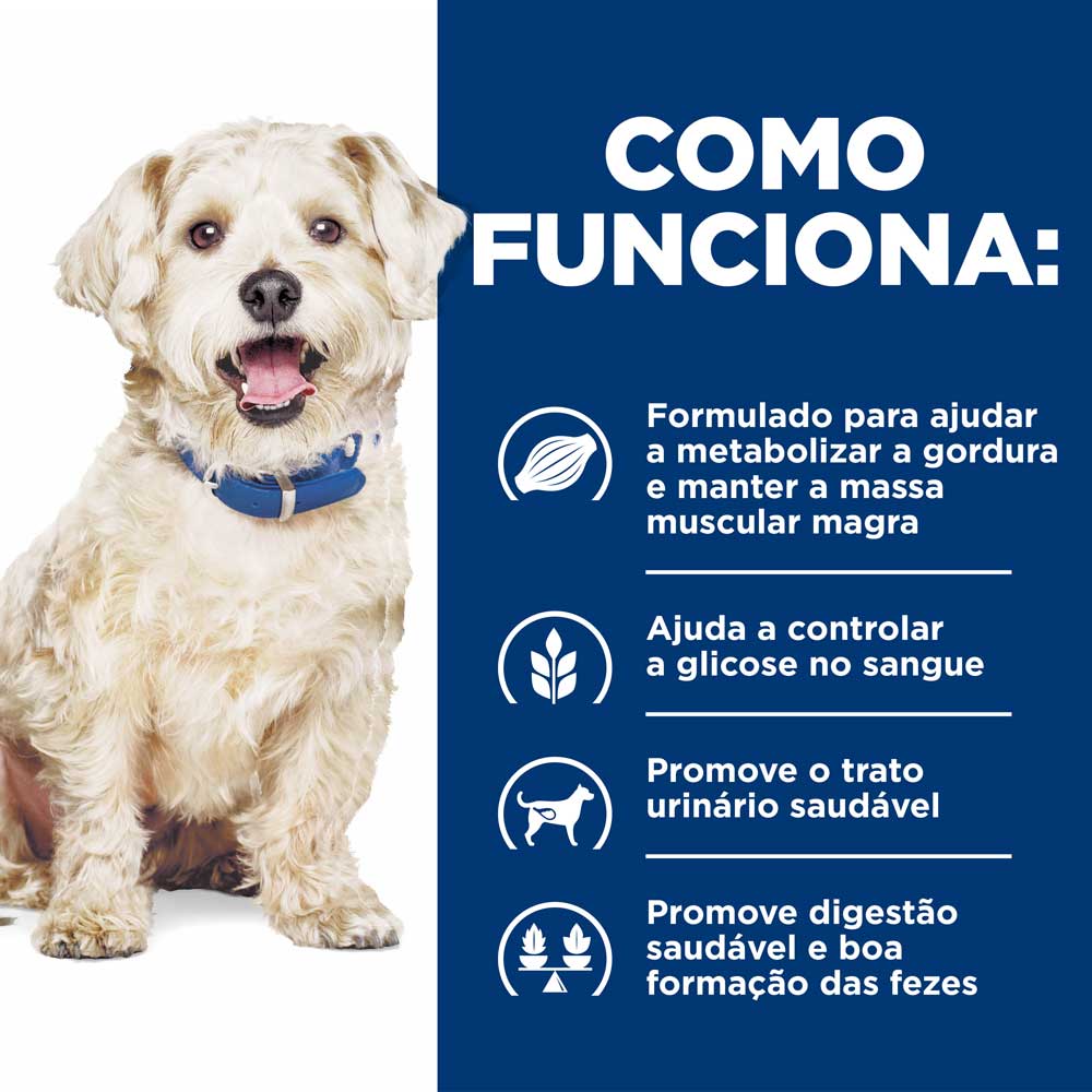 Ração Hill's Prescription Diet W/D Cães Adultos Controle do Peso e Glicêmico