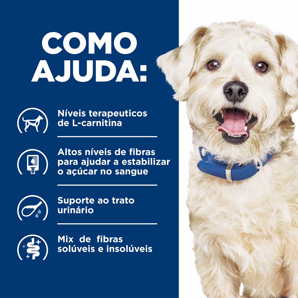 Ração Hill's Prescription Diet W/D Cães Adultos Controle do Peso e Glicêmico