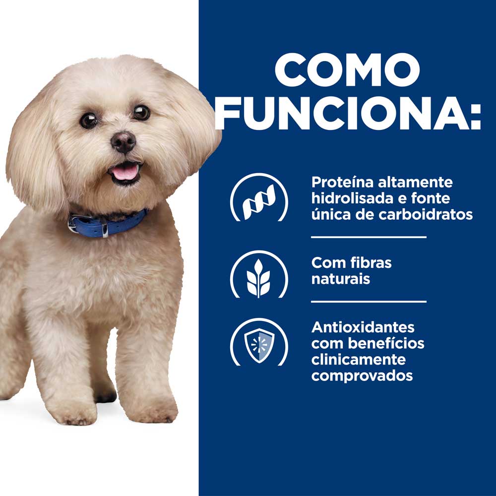 Ração Hill's Prescription Diet Z/D Cães Adultos Pedaços Pequenos Alergias Alimentares e da Pele