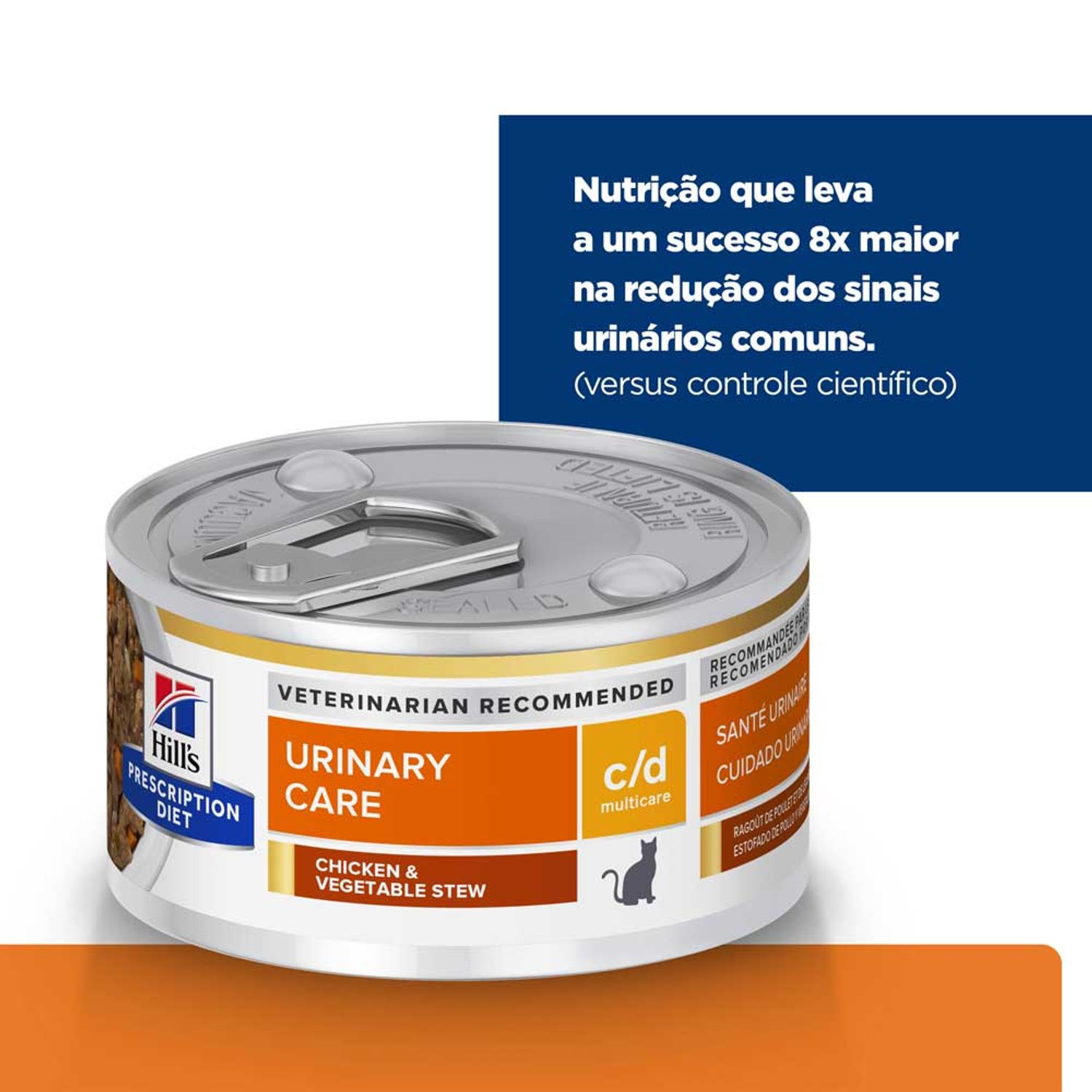 Racao-Umida-Hill-s-Prescription-Diet-C-D-Multicare-Gatos-Adultos-Cuidado-Urinario-Frango-e-Vegetais-nutricao