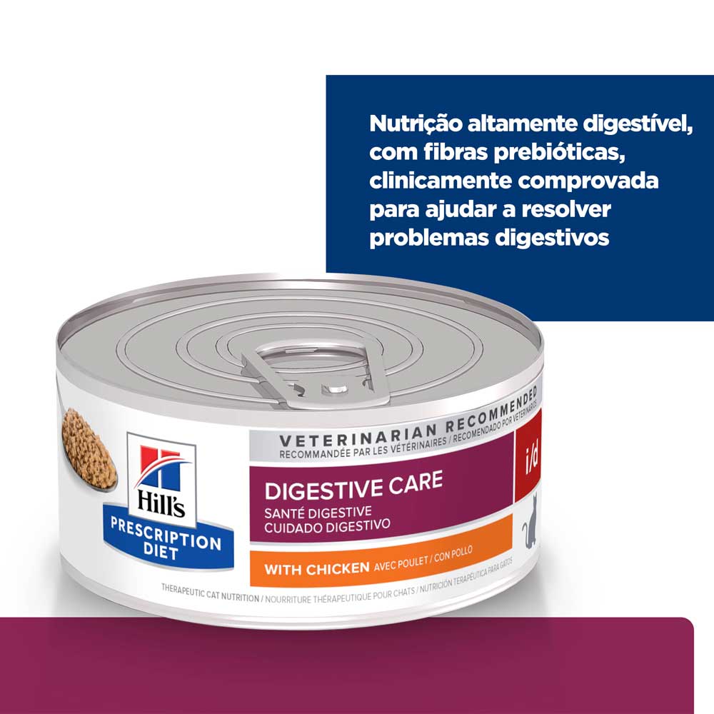 Ração Úmida Hill's Prescription Diet I/D Gatos Adultos Cuidado Digestivo