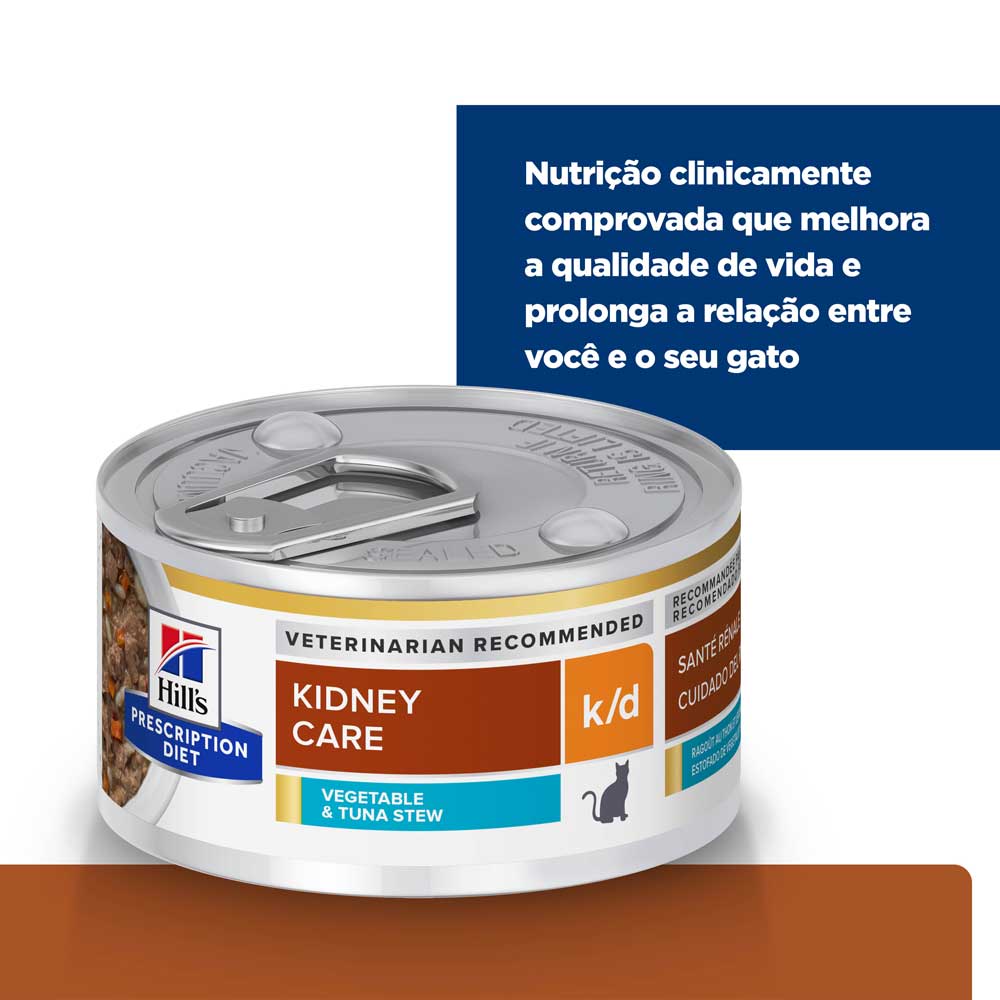 Ração Úmida Hill's Prescription Diet K/D Gatos Adultos Cuidado Renal