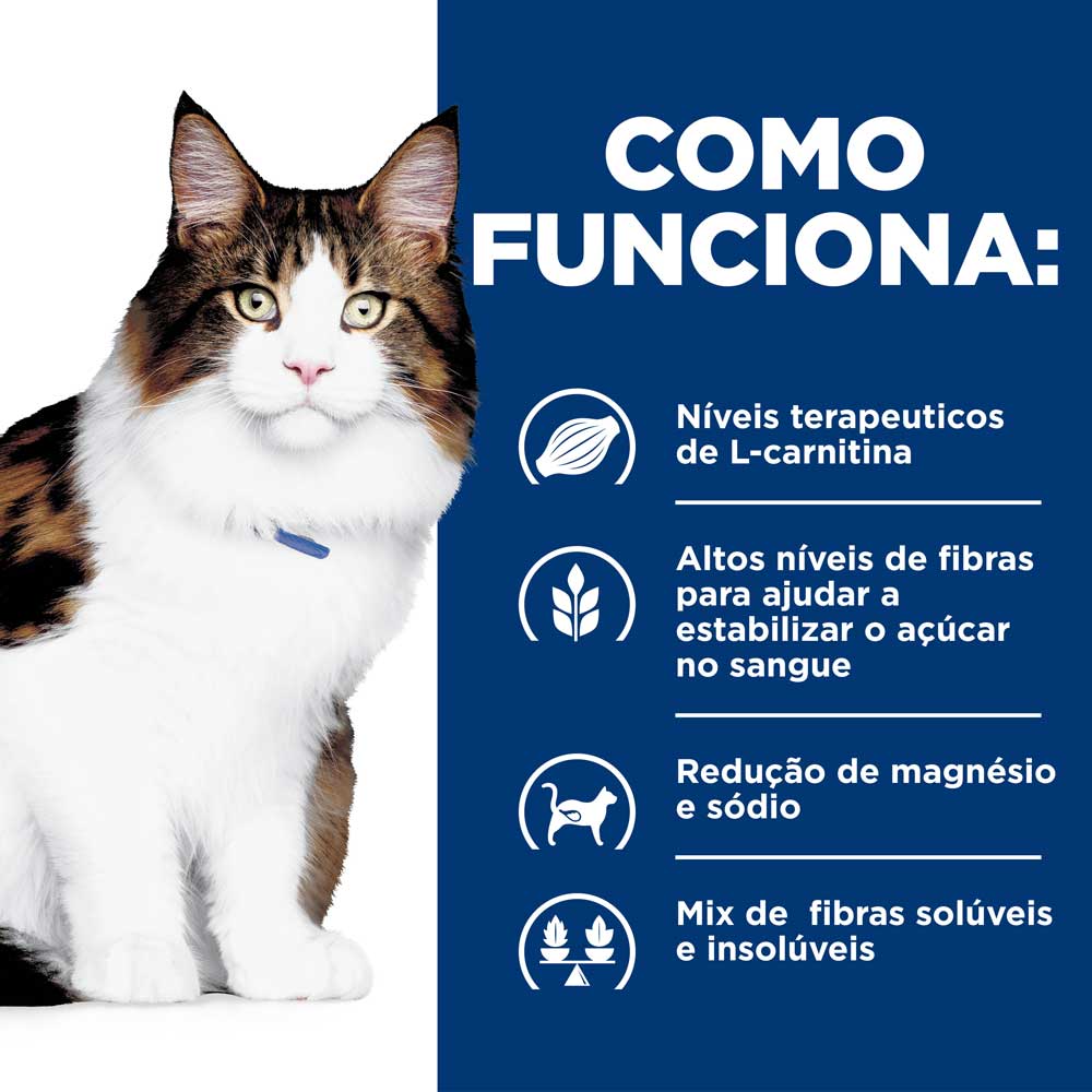 Ração Hill's Prescription Diet W/D Gatos Adultos Controle do Peso e Glicêmico