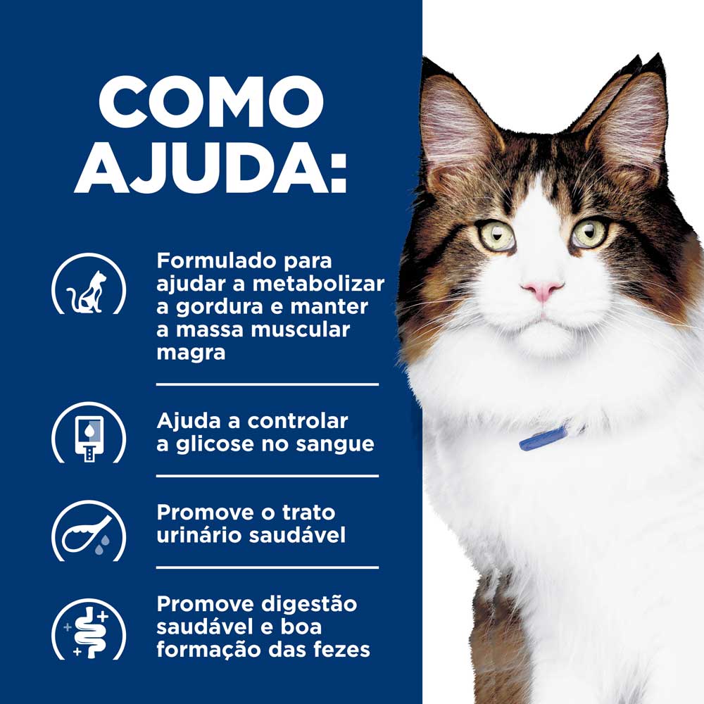 Ração Hill's Prescription Diet W/D Gatos Adultos Controle do Peso e Glicêmico