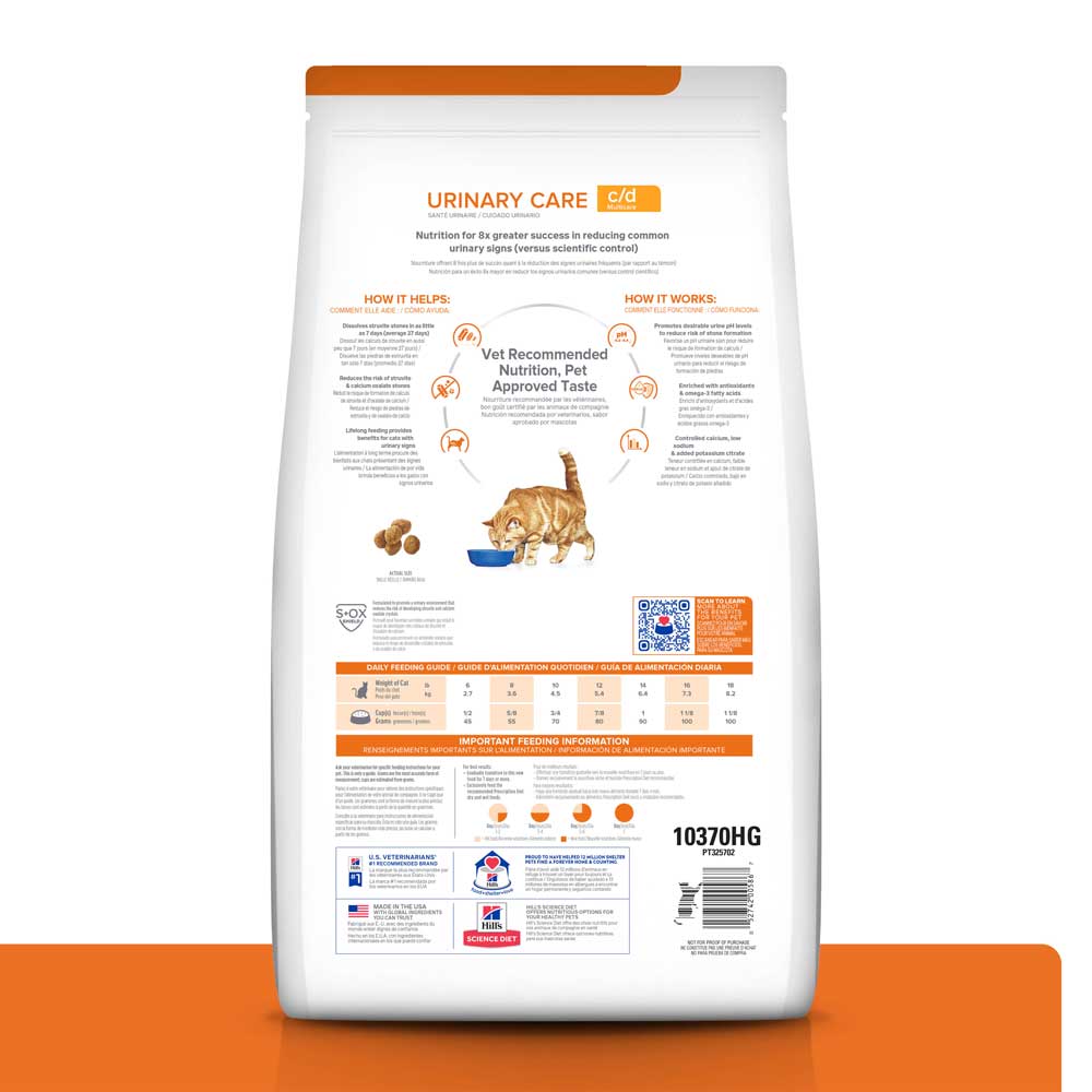 Ração Hill's Prescription Diet C/D Multicare Gatos Adultos Cuidado Urinário