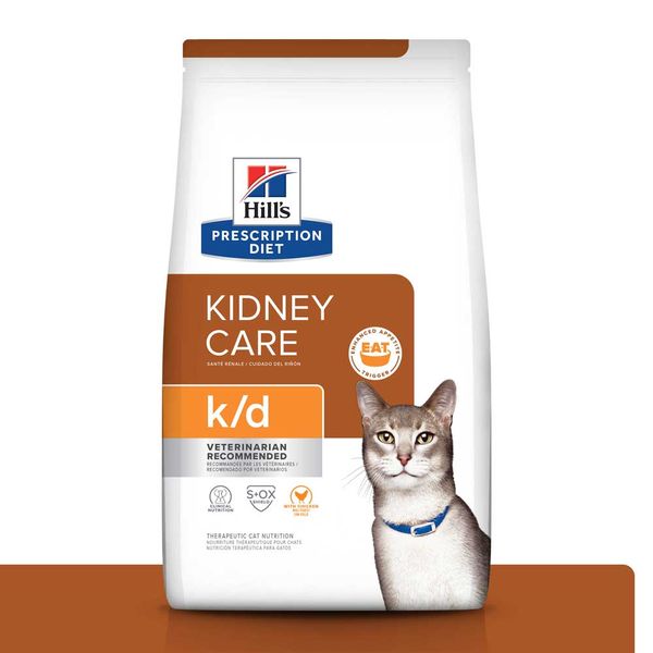 Ração Hill's Prescription Diet K/D Gatos Adultos Cuidado Renal 3,8 kg