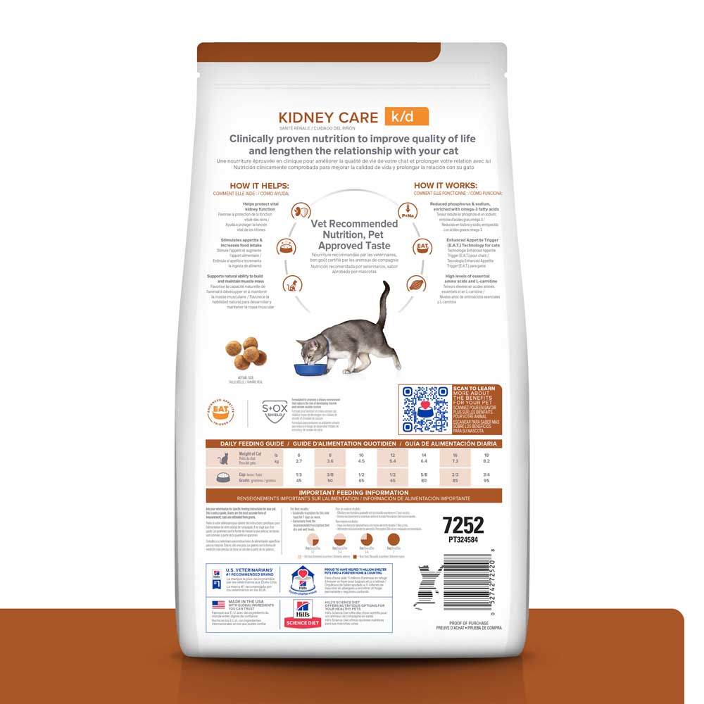 Ração Hill's Prescription Diet K/D Gatos Adultos Cuidado Renal