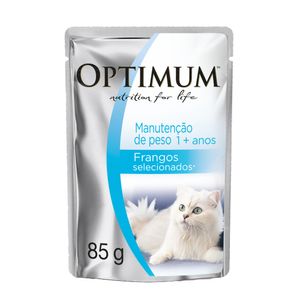 Ração Úmida Optimum Sachê Gatos Adultos Manutenção de Peso Frango - 85 g