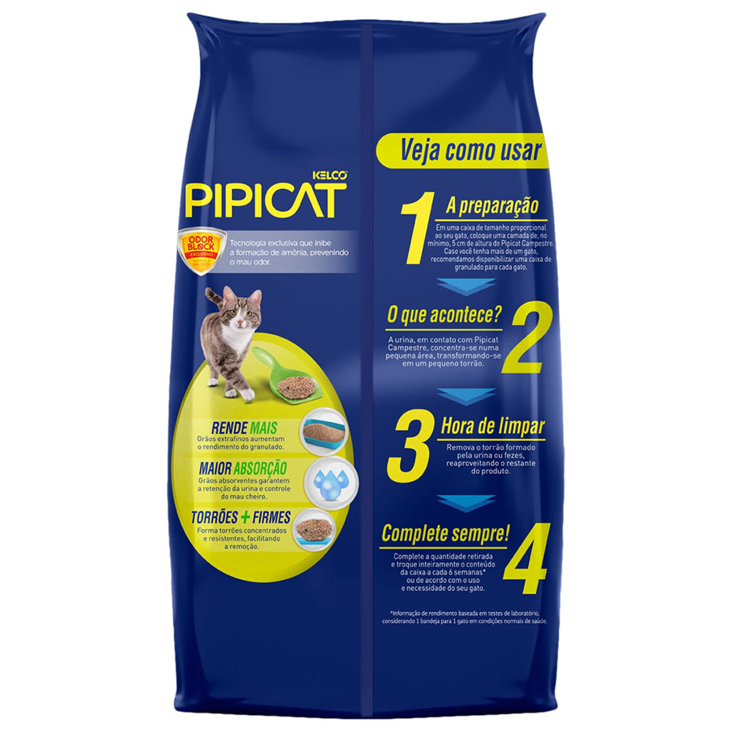Granulado Sanitário para Gatos Perfumado Pipicat Campestre Verso