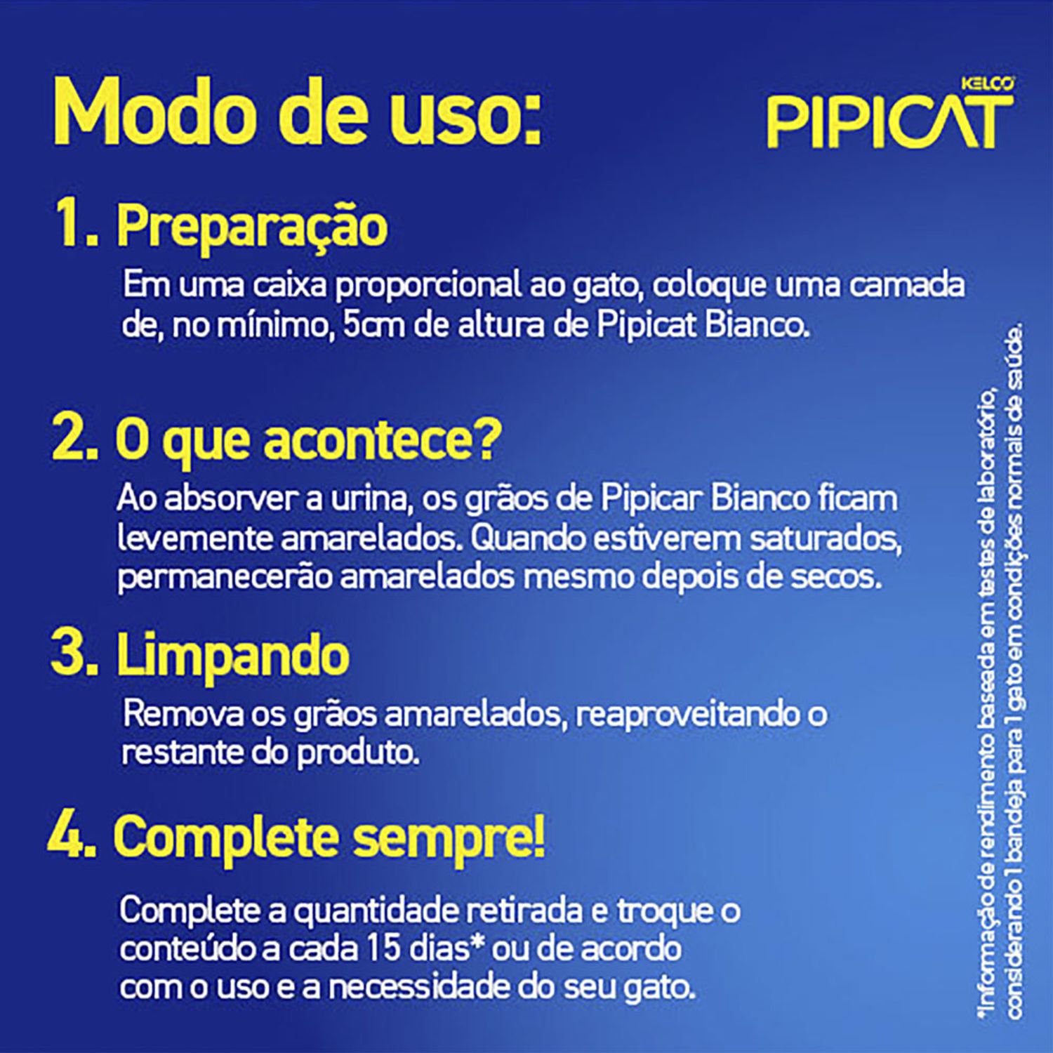 Granulado Sanitário para Gatos Perfumado Pipicat Campestre Modo de Uso
