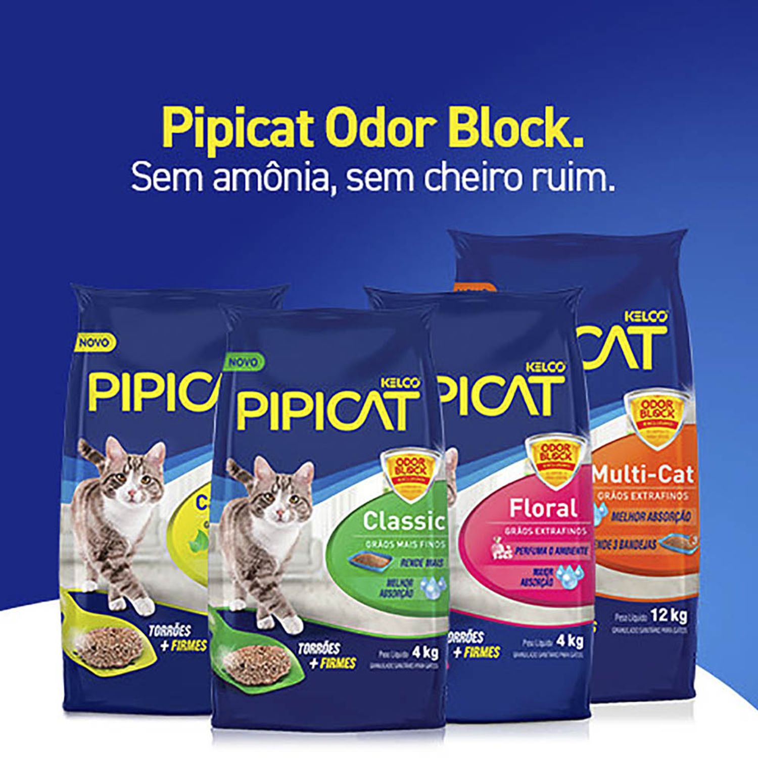 Granulado-Sanitario-para-Gatos-Perfumado-Pipicat-Floral-Linha-completa