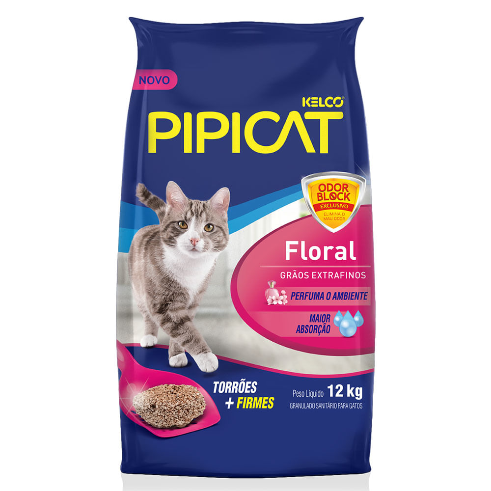 Areia Pipicat Perfumada Floral para Gatos