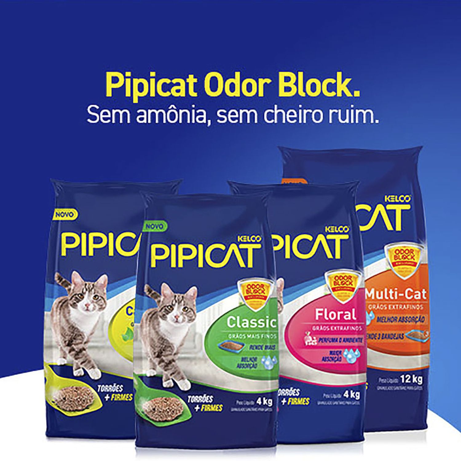 Granulado-Sanitario-para-Gatos-Perfumado-Pipicat-Floral-Linha-completa