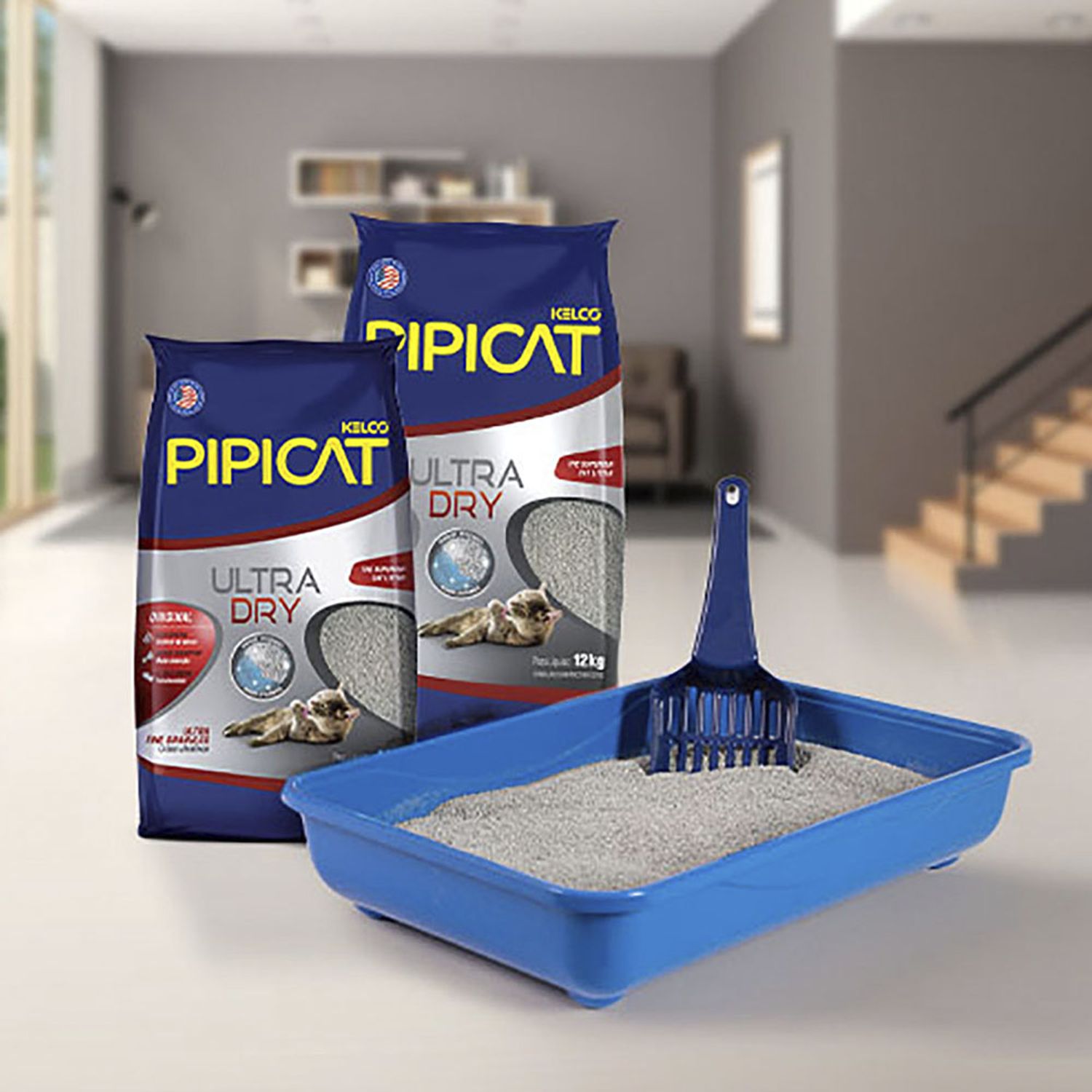 Granulado-Sanitario-para-Gatos-Pipicat-Ultra-Dry-Na-caixa-de-areia