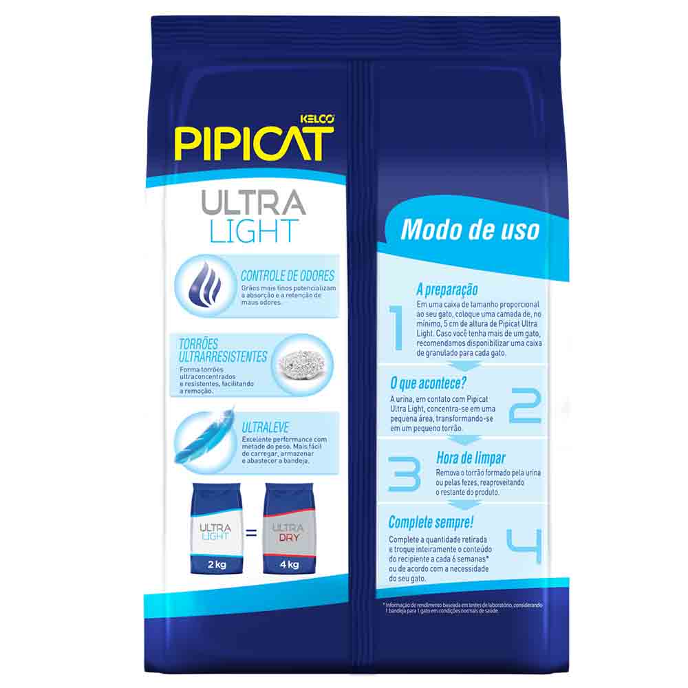 Areia Pipicat Ultra Light para Gatos