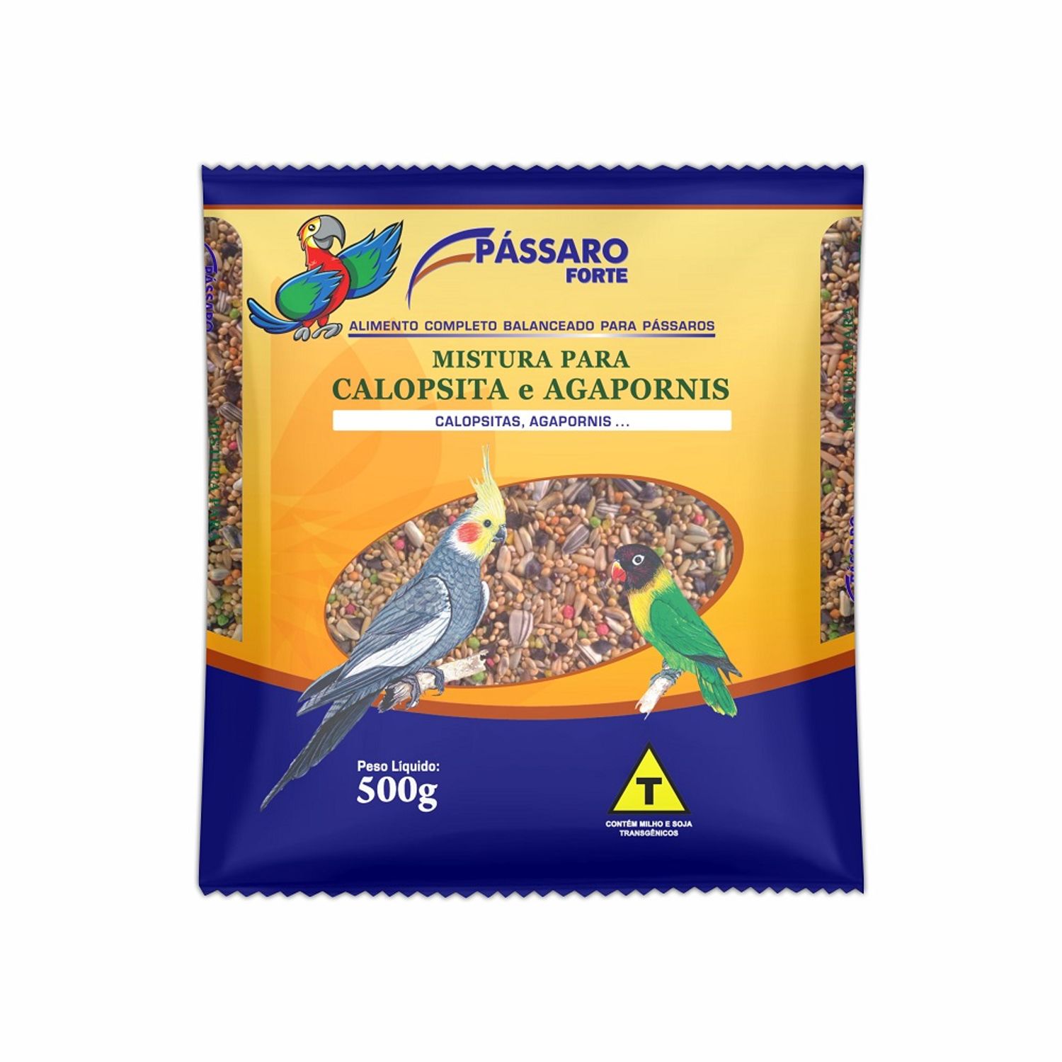 Mistura para Calopsita e Agapornes Pássaro Forte 500g