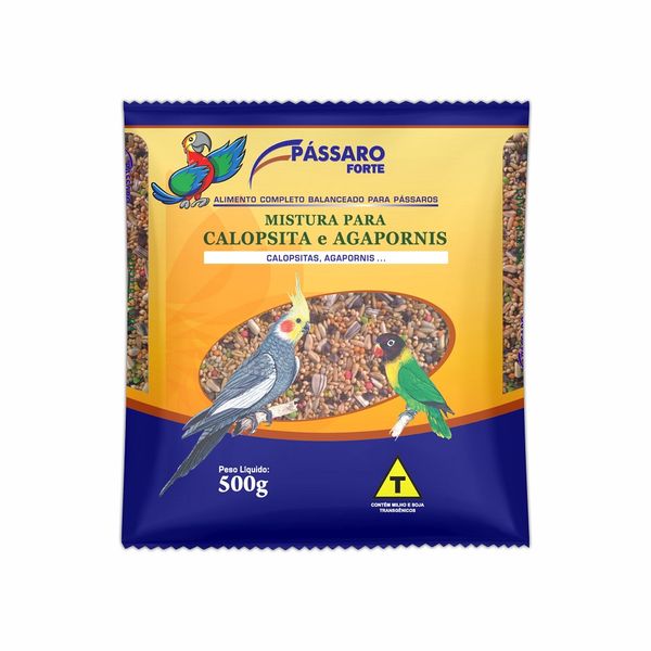 Mistura para Calopsita e Agapornis Pássaro Forte 500 g