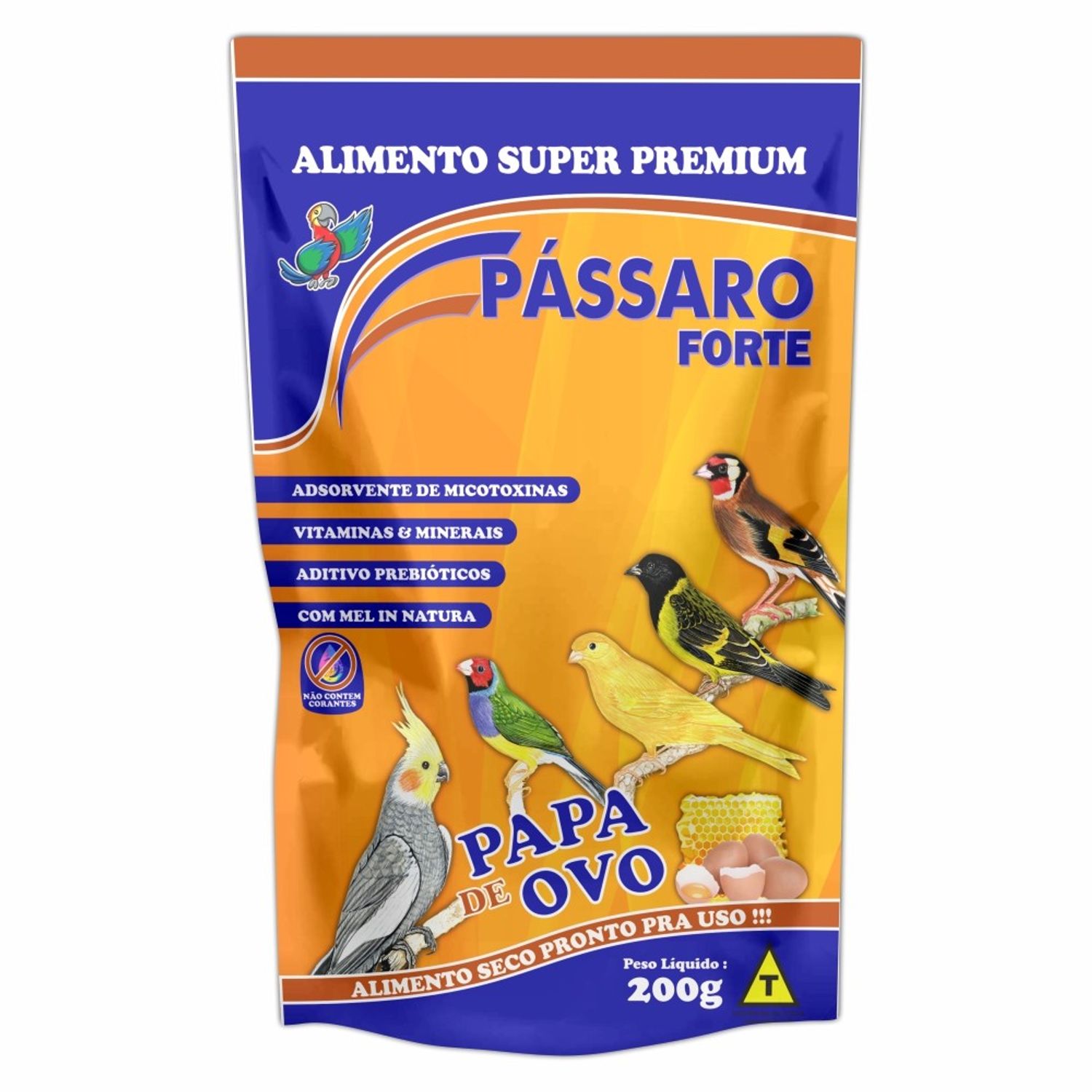 Papa de Ovo Pássaro Forte 200 gramas