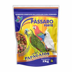 Alimento Extrusado para Papagaios Pássaro Forte - 1 kg