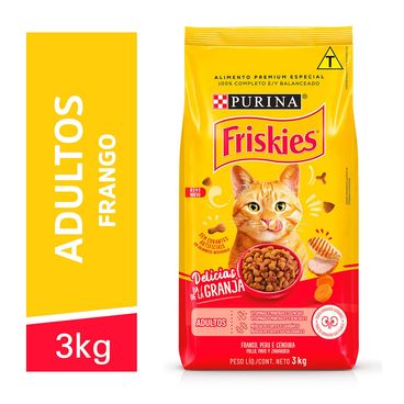 Ração Friskies Gatos Adultos Frango 3kg