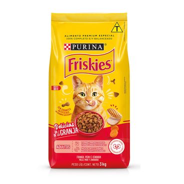 Ração Friskies Gatos Adultos Frango frente