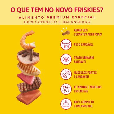 Ração Friskies Gatos Adultos Castrados Megamix  Benefícios